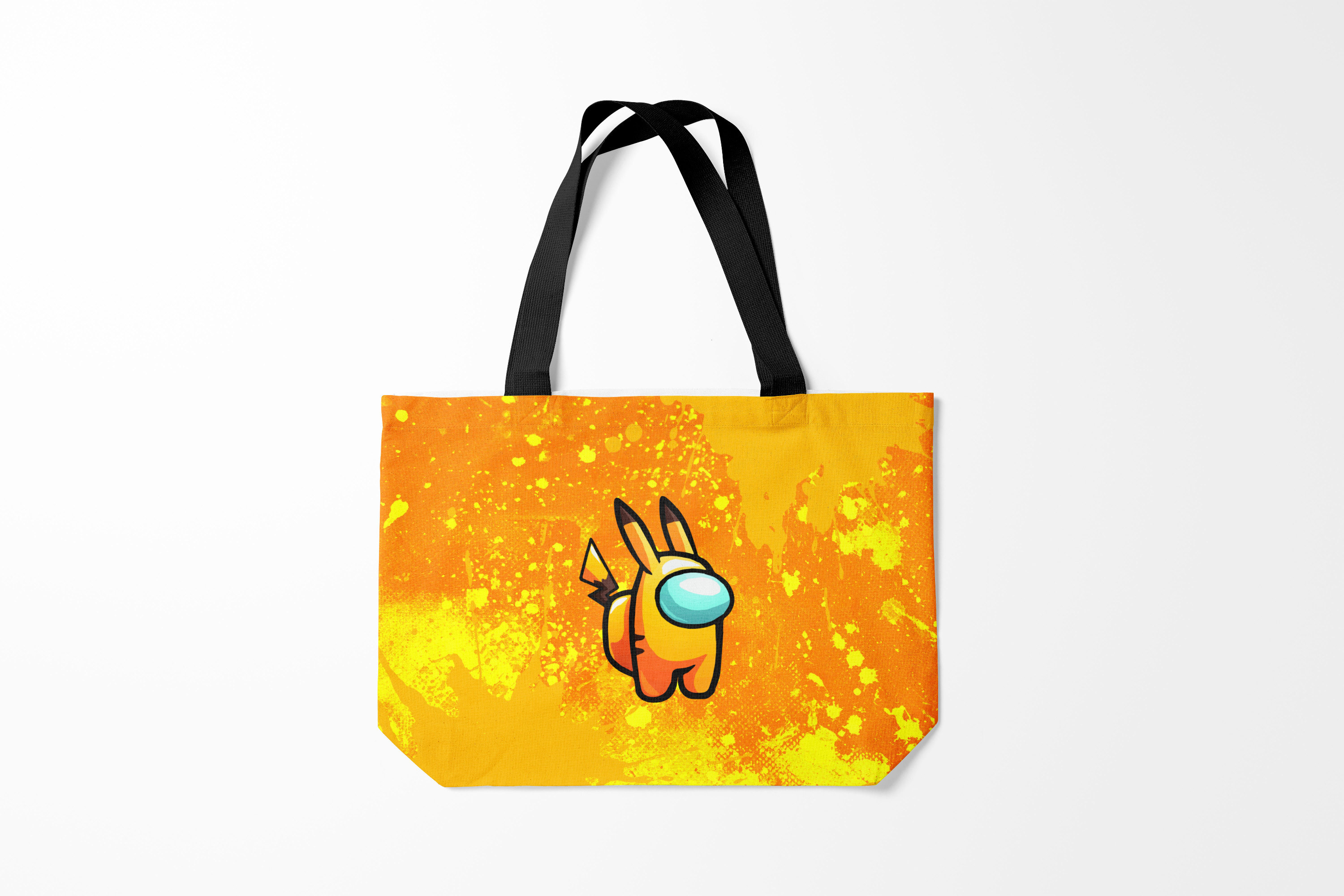 

Сумка шoппер унисекс Burnettie Among us Pikachu, желтый, Among us Pikachu