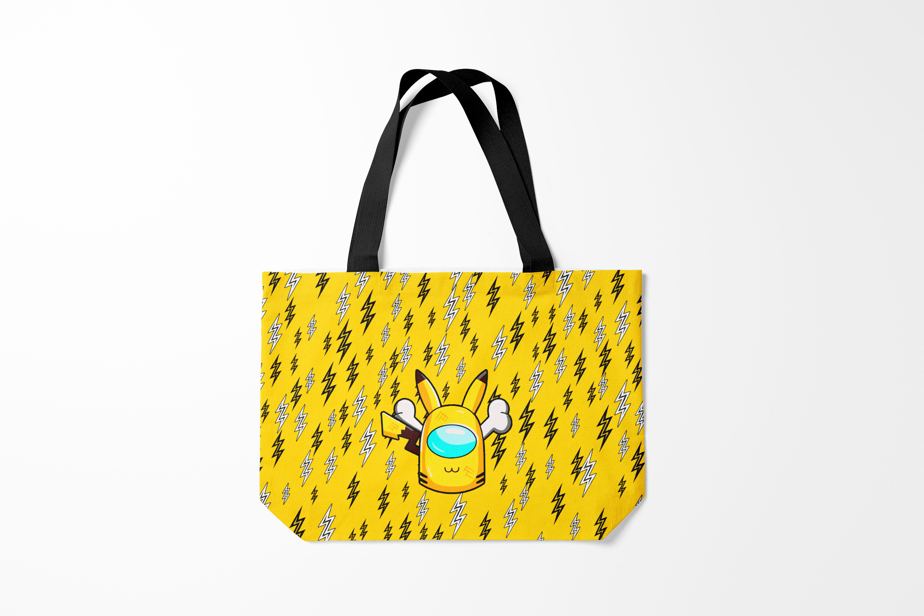 

Сумка шoппер унисекс Burnettie Among us PIKACHU, желтый, Among us PIKACHU
