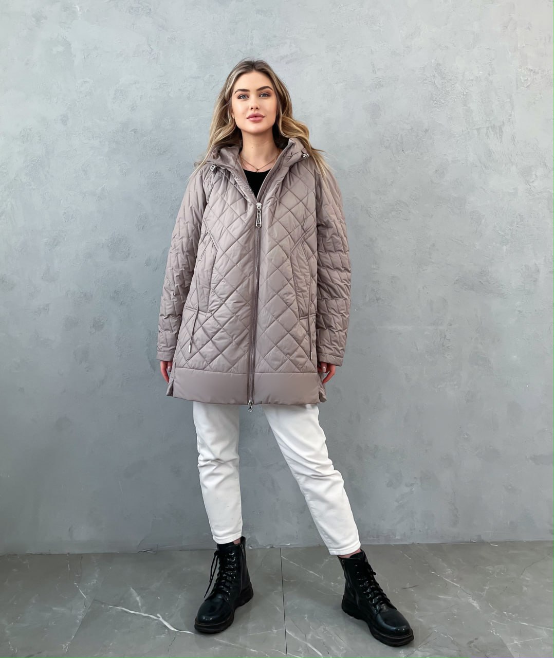 

Куртка женская 358 бежевая 64 RU, Бежевый, 358