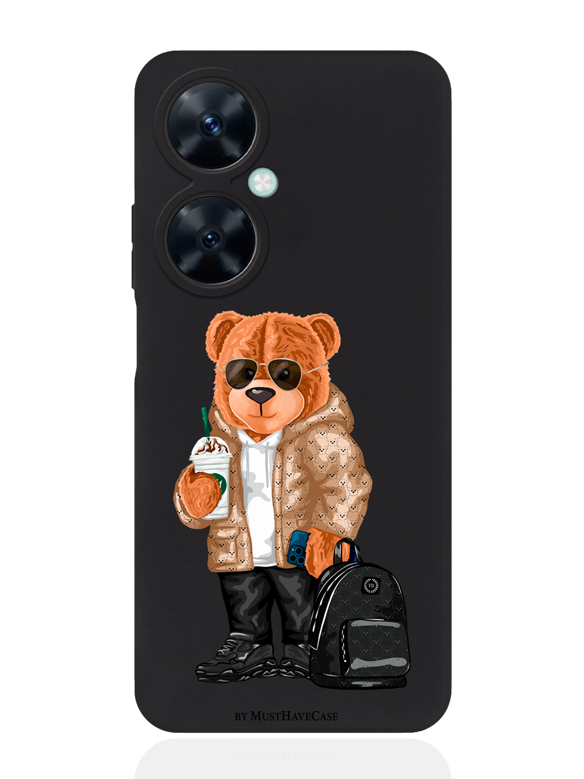 

Чехол для смартфона Huawei Nova 11i черный силиконовый Tony Style в очках, Коричневый;черный;белый, Huawei