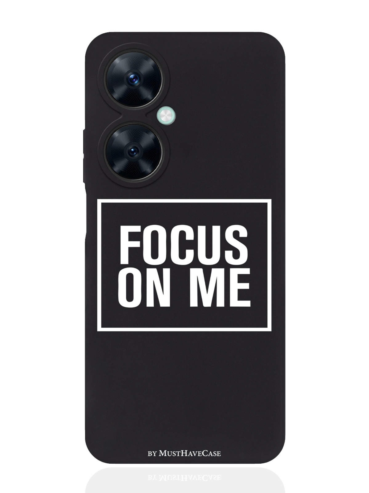 

Чехол для смартфона Huawei Nova 11i черный силиконовый Focus on me, Черный;золотистый