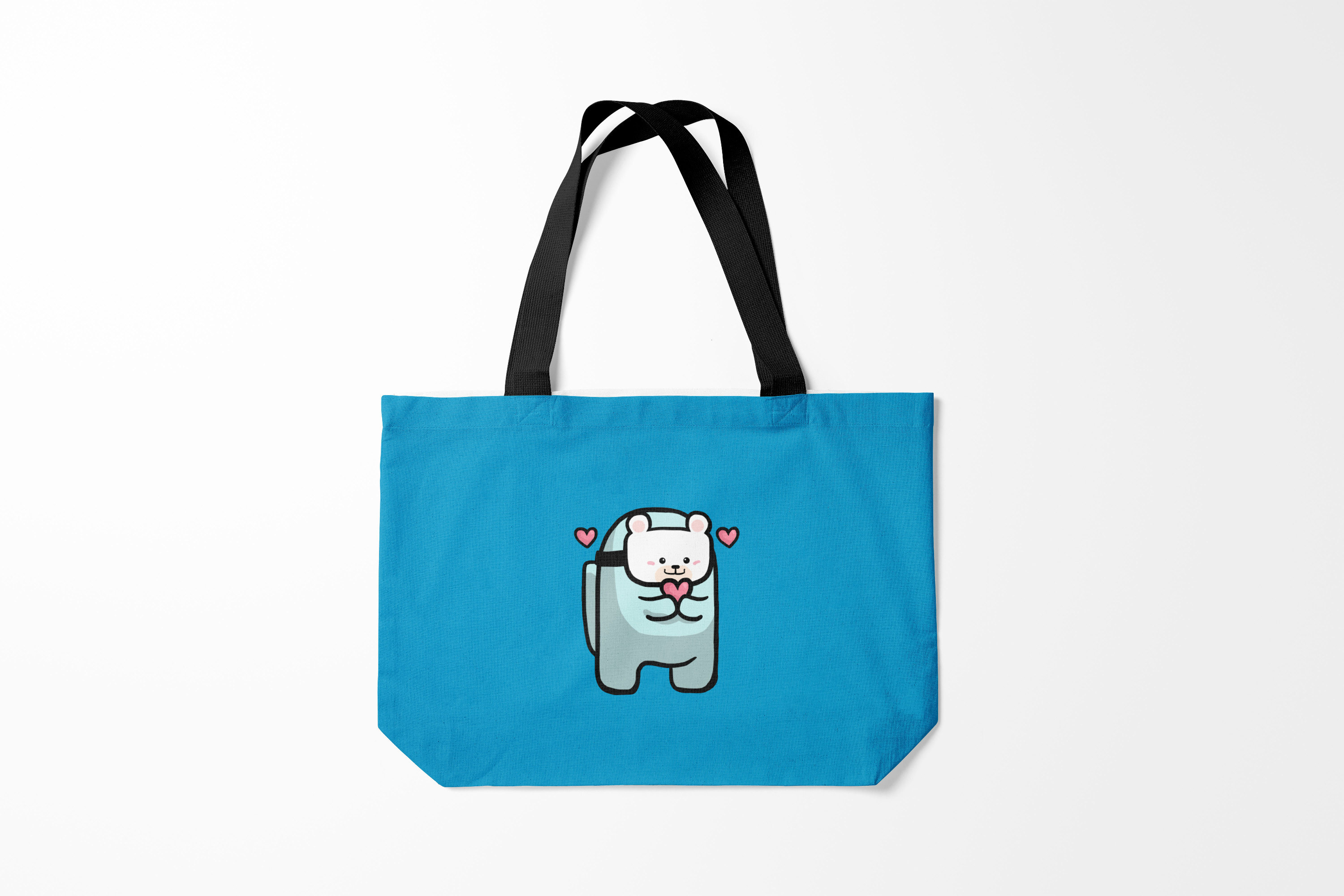 

Сумка шoппер унисекс Burnettie Among us Nyan Cat, голубой, Among us Nyan Cat