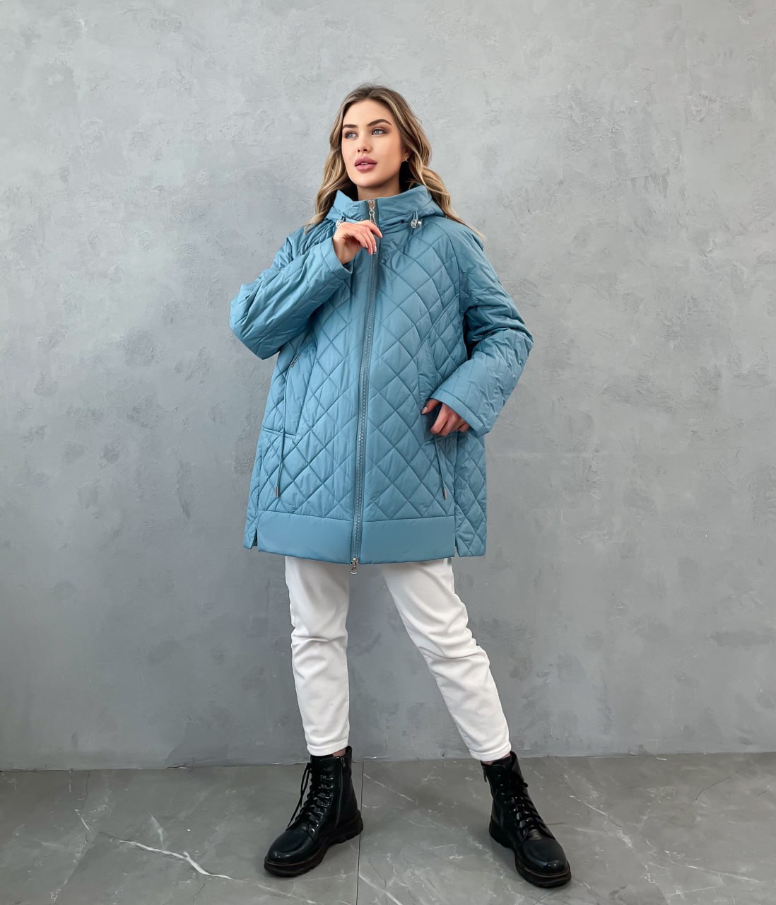 

Куртка женская 358 голубая 62 RU, Голубой, 358