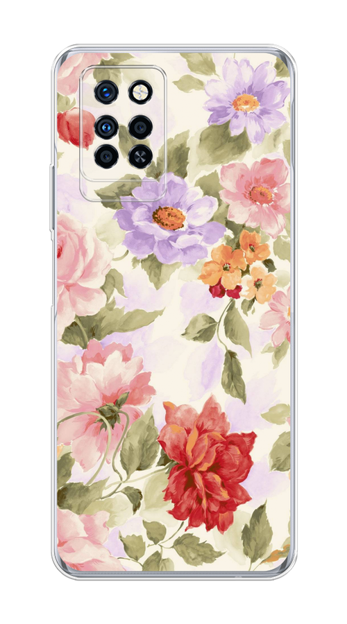 

Чехол на Infinix Note 10 Pro "Акварельные пионы", Розовый;бежевый, 3100150-1