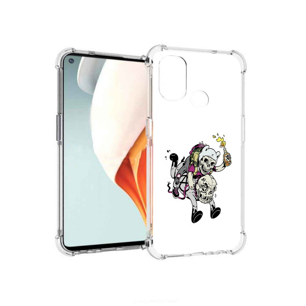 

Чехол MyPads Tocco для OnePlus Nord N100 время приключений скелеты (PT227045.141.277), Прозрачный, Tocco