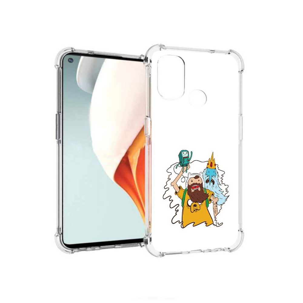 

Чехол MyPads Tocco для OnePlus Nord N100 время приключений старый Финн (PT227045.141.279), Прозрачный, Tocco