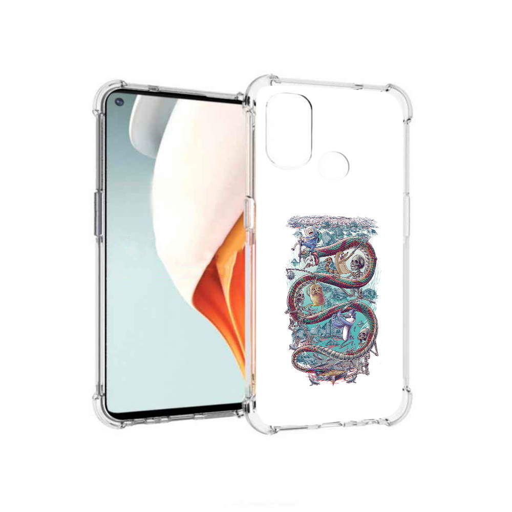 

Чехол MyPads Tocco для OnePlus Nord N100 время приключений страшилка (PT227045.141.280), Прозрачный, Tocco