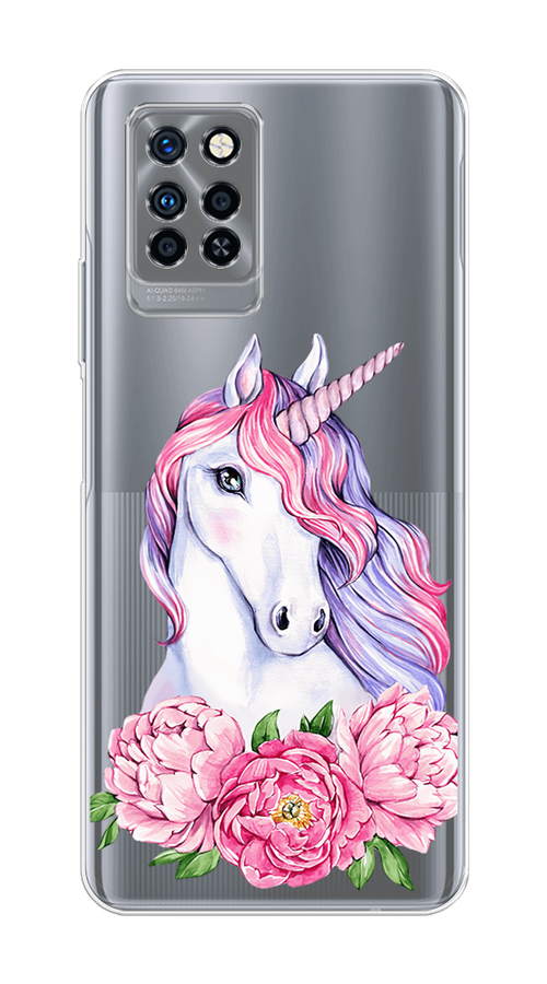 

Чехол на Infinix Note 10 Pro "Единорог с пионами", 3100150-1