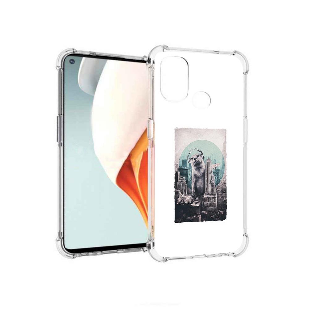 

Чехол MyPads Tocco для OnePlus Nord N100 выдра в городе (PT227045.141.283), Прозрачный, Tocco
