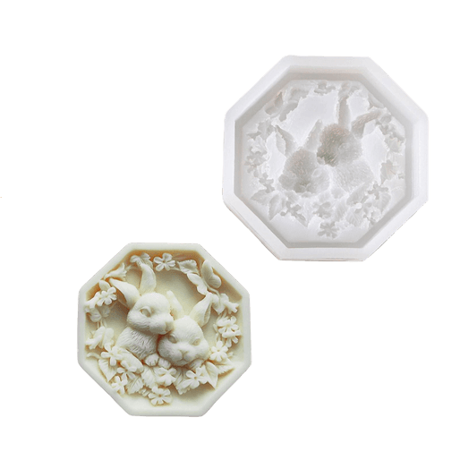 Молд «Зайчики» Space Market Силиконовые молды Sweets 8x8 см цвет прозрачный