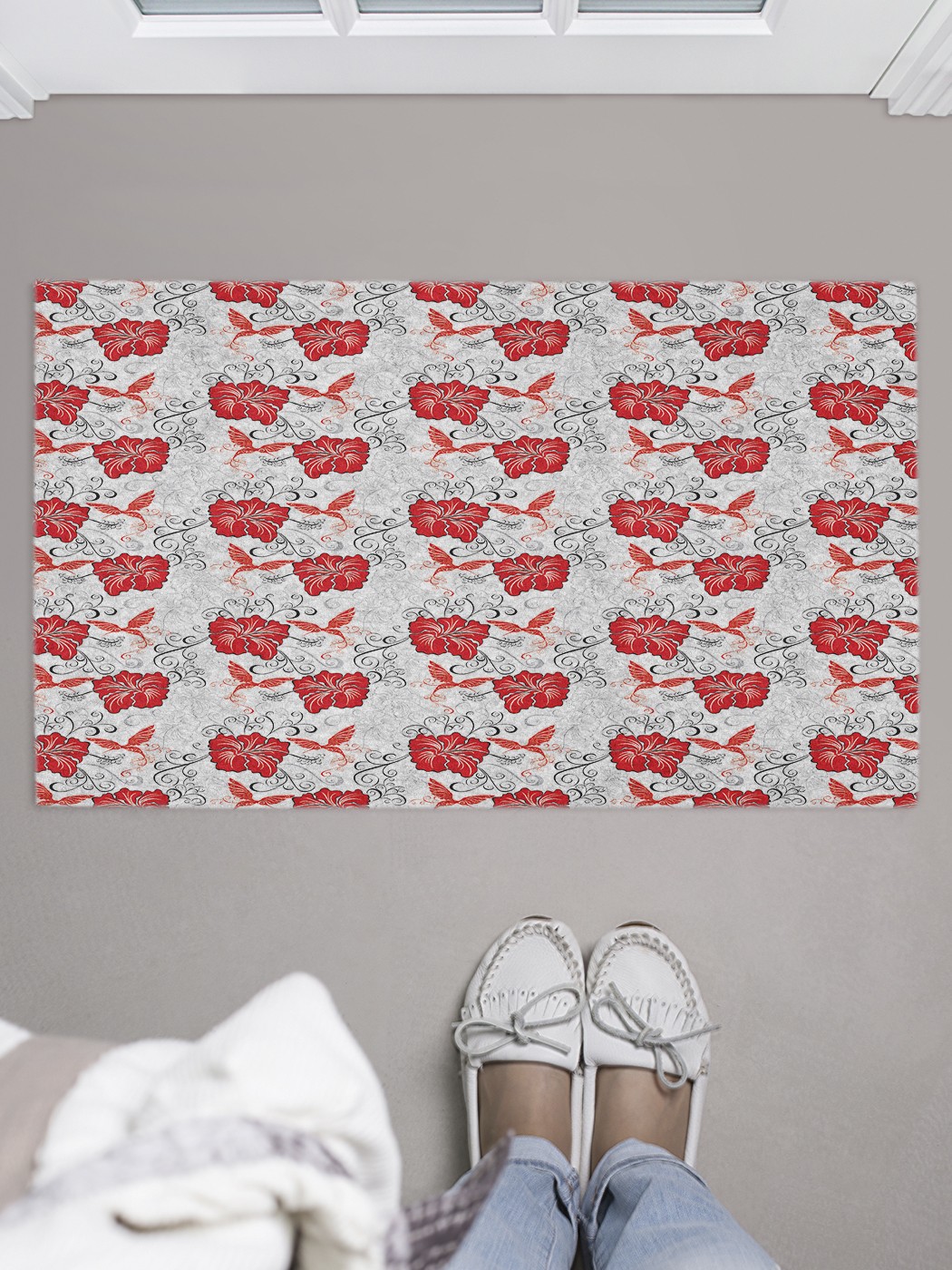 

Придверный коврик в прихожую для обуви, на резиновой основе, 75x45 см door_51418 JoyArty