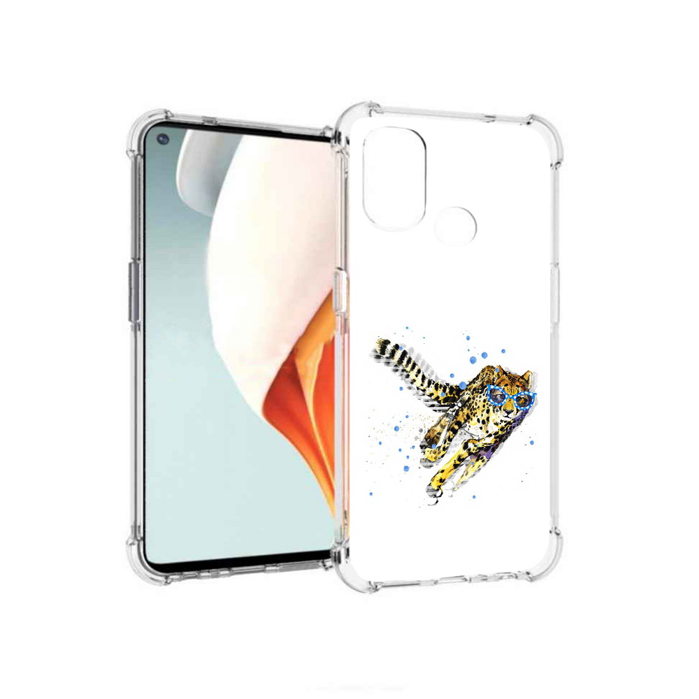 

Чехол MyPads Tocco для OnePlus Nord N100 гепард в очках (PT227045.141.287), Прозрачный, Tocco
