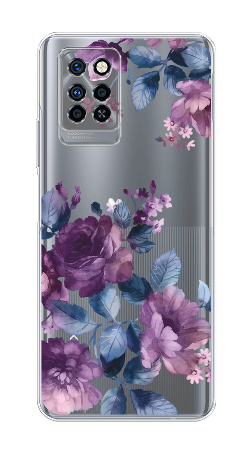 

Чехол на Infinix Note 10 Pro "Purple Blossoms", Синий;фиолетовый, 3100150-1