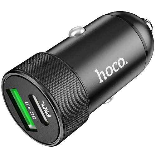 АЗУ Hoco 4А PowerDelivery PD 20W + QC3.0, Type-C + 1 USB-порт Z32B Black 600003401626