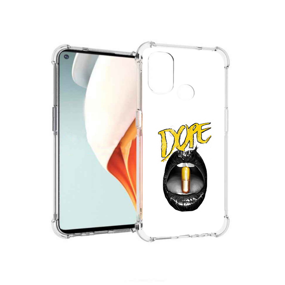 

Чехол MyPads Tocco для OnePlus Nord N100 губы (PT227045.141.303), Прозрачный, Tocco