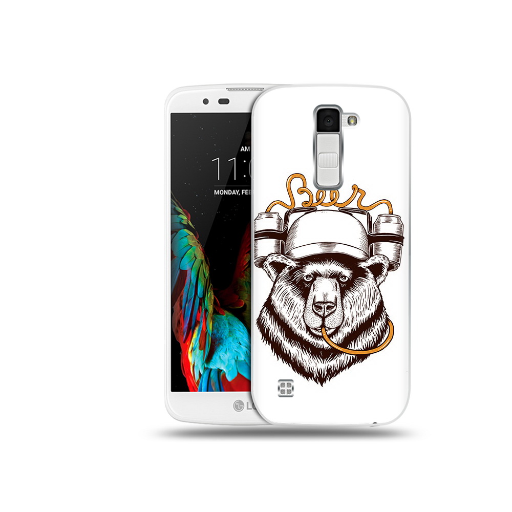 

Чехол MyPads Tocco для LG K10 пивной медведь (PT30014.80.538), Прозрачный, Tocco