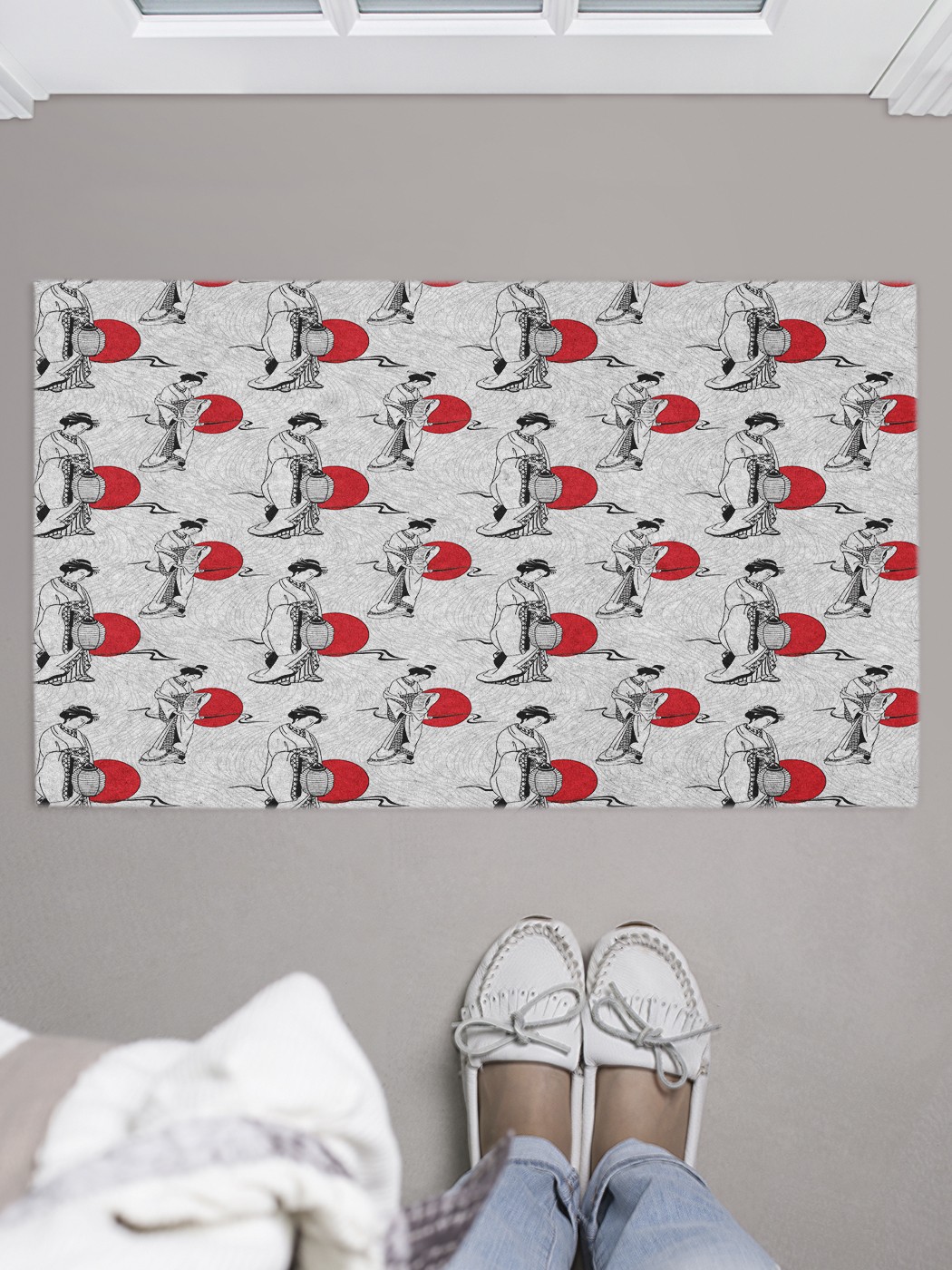 

Придверный коврик в прихожую для обуви, на резиновой основе, 75x45 см door_51452 JoyArty