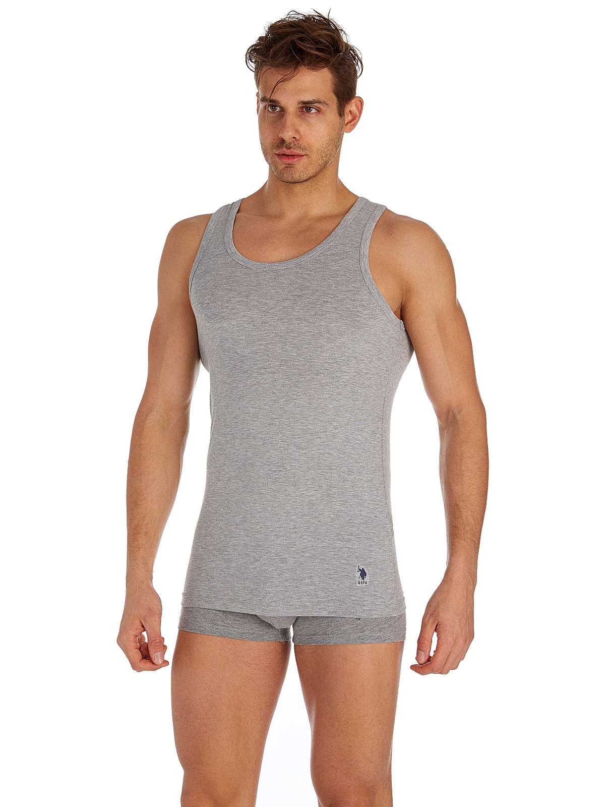 

Комплект маек мужских U.S. POLO Assn. 80189 серых XXL, 80189