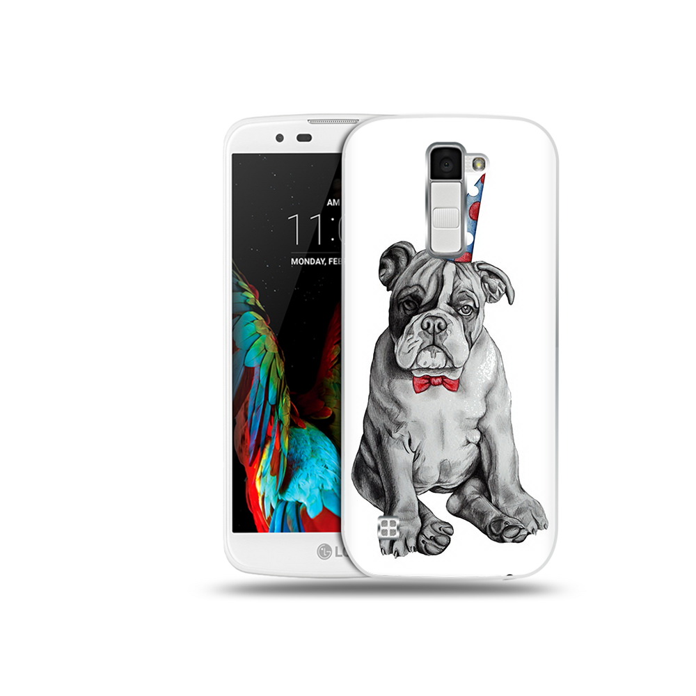 

Чехол MyPads Tocco для LG K10 праздничный щенок (PT30014.80.554), Прозрачный, Tocco