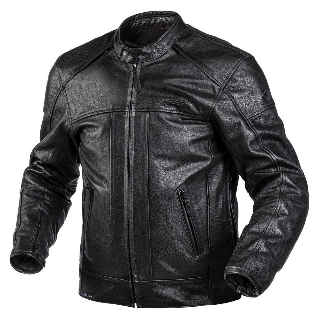 Мотокуртка Sweep Daytona waterproof leather jacket black кожаная черная XL