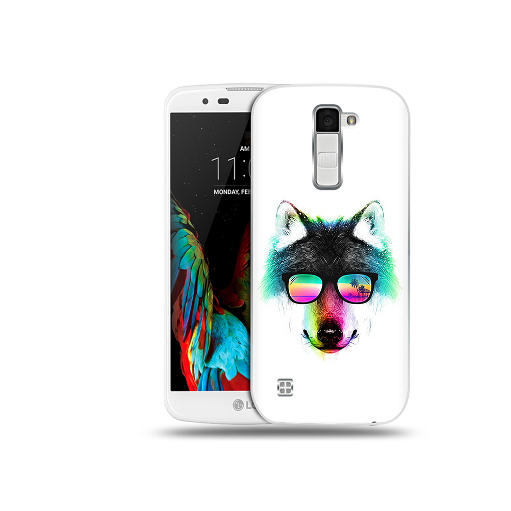 

Чехол MyPads Tocco для LG K10 радужный волк (PT30014.80.567), Прозрачный, Tocco