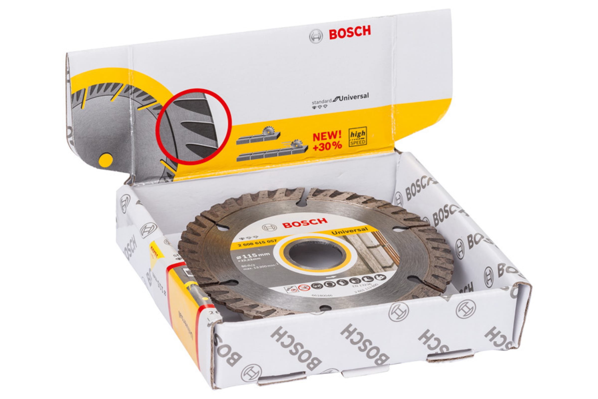 Диск алмазный Universal (115х22.2 мм;10 шт.) Bosch 2.608.615.058 алмазный диск eco universal 150 22 23 2608615029 bosch