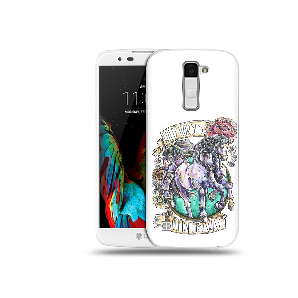 

Чехол MyPads Tocco для LG K10 рисунок коней в цветах (PT30014.80.582), Прозрачный, Tocco