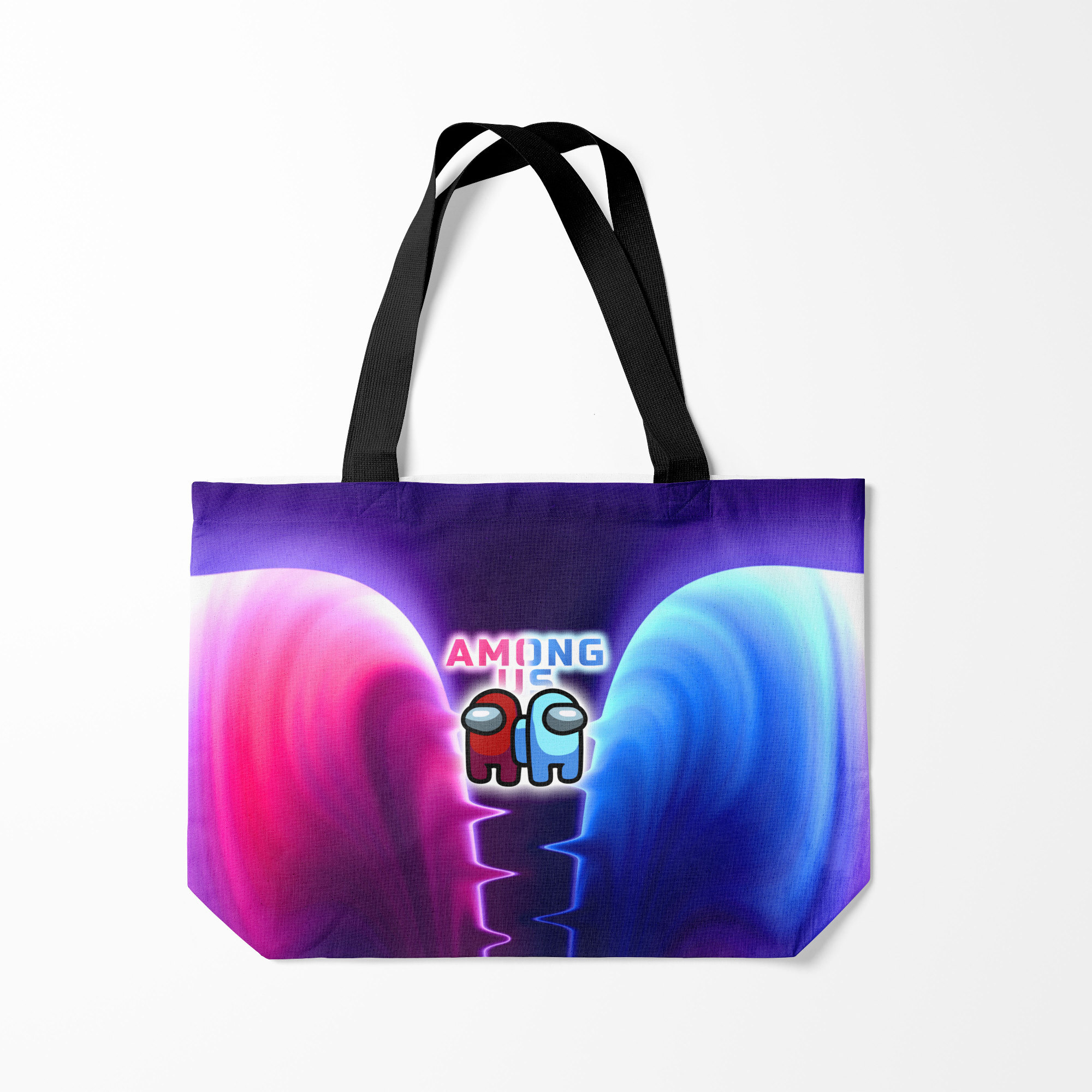 

Сумка шoппер унисекс Burnettie Among Us glow, фиолетовый; голубой, Among Us glow