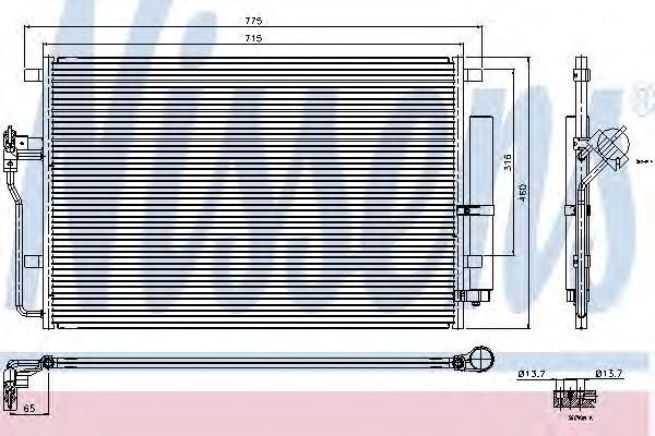 Радиатор кондиционера Nissens 94917