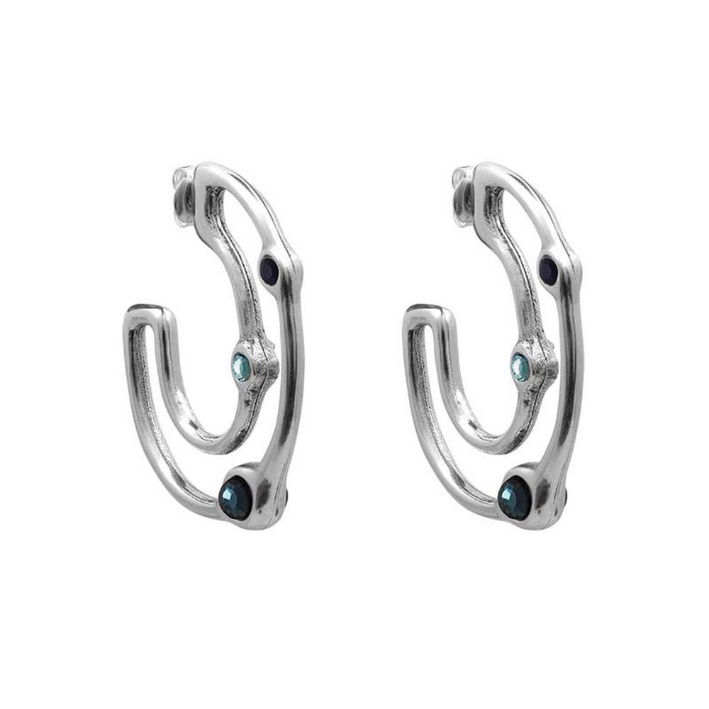 

Серьги-кольца из бижутерного сплава с swarovski Ciclon CN-223601-01, CN-223601-01
