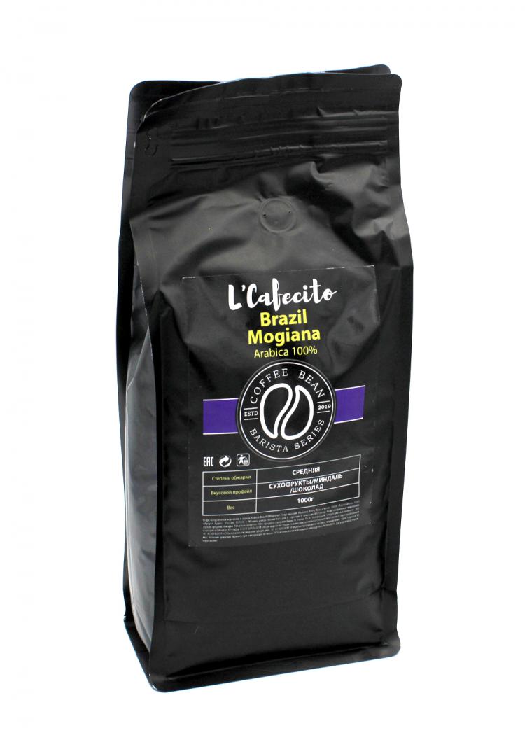 

Кофе в зернах L'Cafecito Brazil Mogiana 100% Арабика.