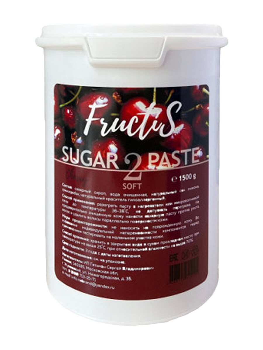 фото Сахарная паста для шугаринга и депиляции fructis вишня 2 мягкая, 1,5 кг garnier