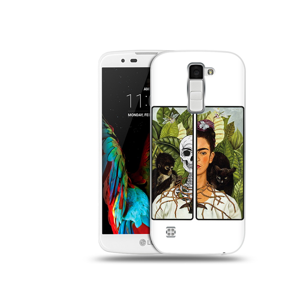 

Чехол MyPads Tocco для LG K10 сдвоенная картинка девушка скелет (PT30014.80.595), Прозрачный, Tocco