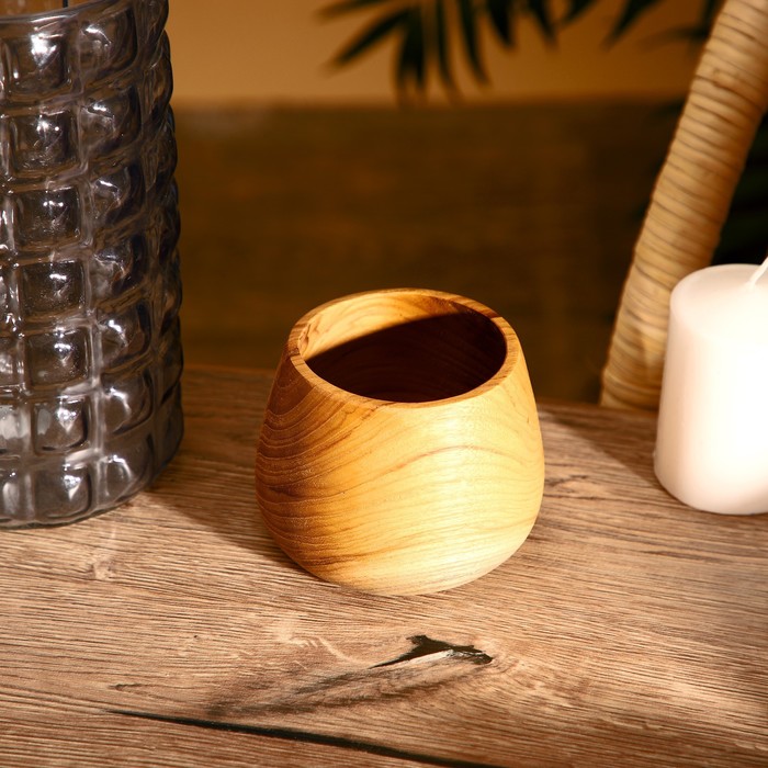 

Стакан 10х10х8 см, тиковое дерево, Коричневый, Indonesian style
