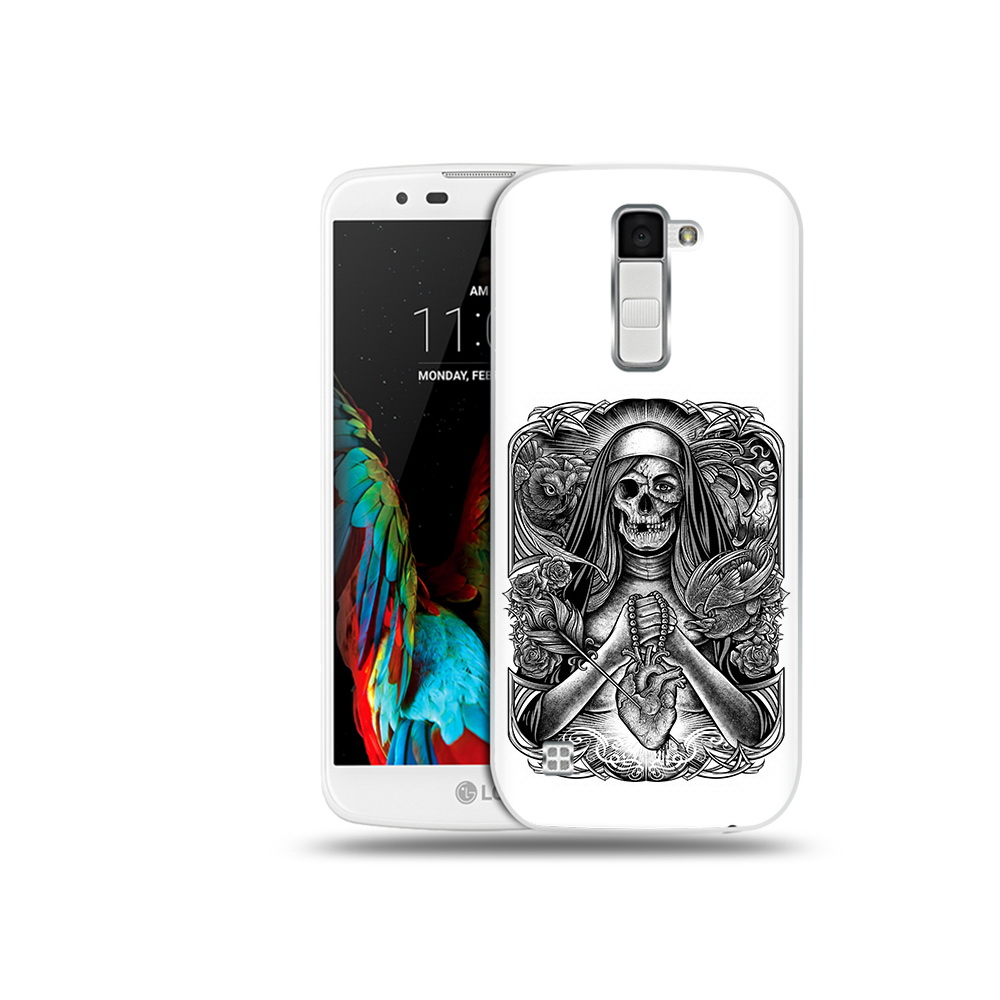 

Чехол MyPads Tocco для LG K10 скелет с сердцем (PT30014.80.603), Прозрачный, Tocco