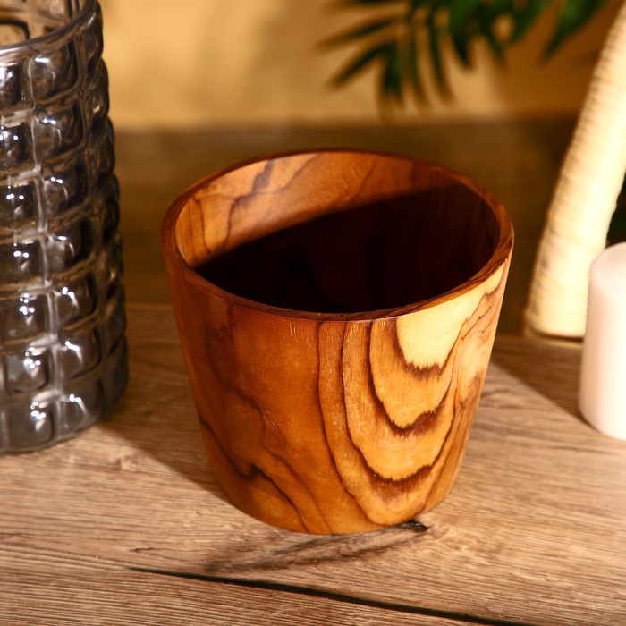 

Стакан 15х15х12 см, тиковое дерево, Коричневый, Indonesian style