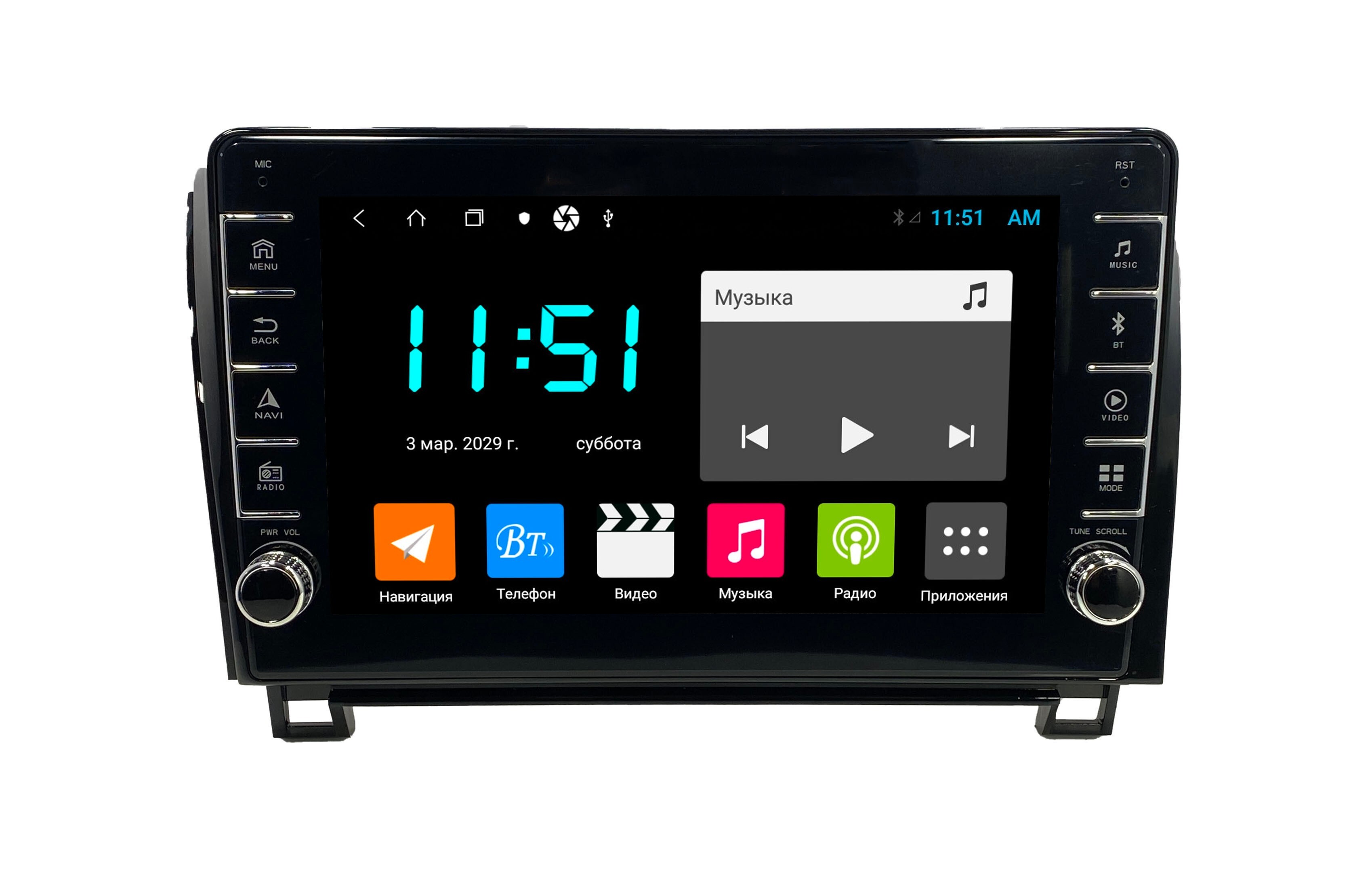 Автомагнитола ANDROID Toyota Tundra 2007-2013 Android 12 464GB с крутилками Мультиру 2899200₽