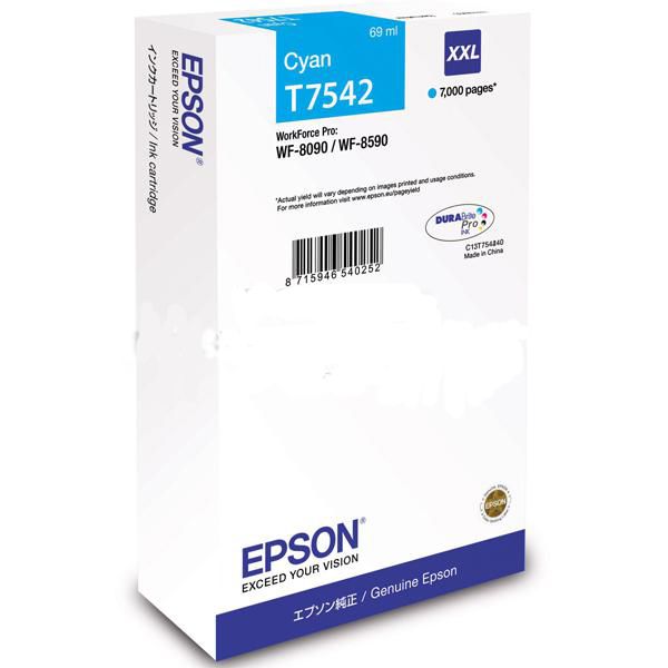 Картридж для струйного принтера Epson C13T754240, голубой, оригинал