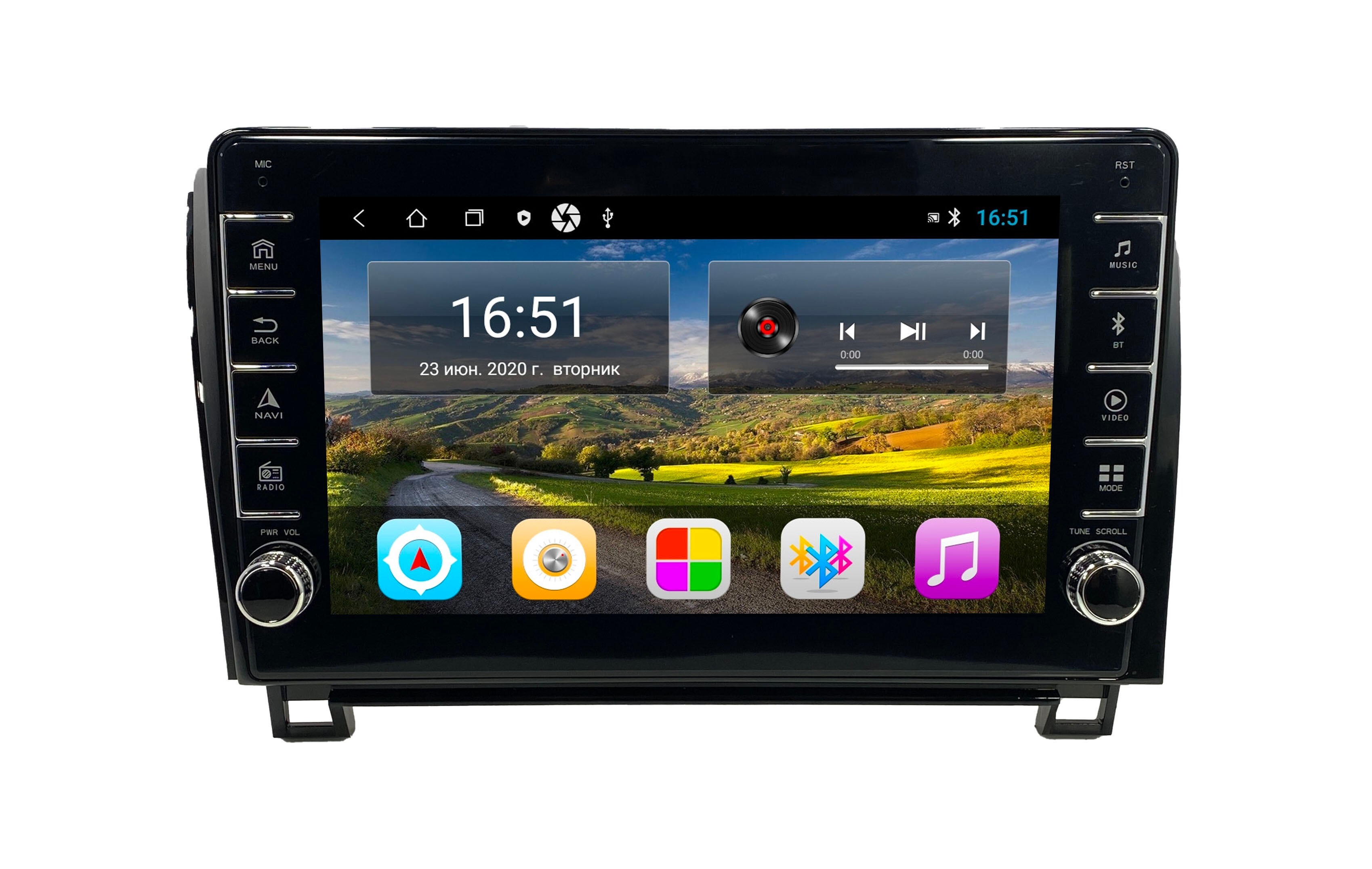 Автомагнитола ANDROID Toyota Tundra 2007-2013, Android 12, 2/32GB, с крутилками / Мультиру