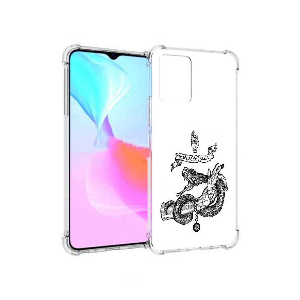

Чехол MyPads Tocco для Vivo Y33s змея на руке рисунок (PT226981.417.366), Прозрачный, Tocco