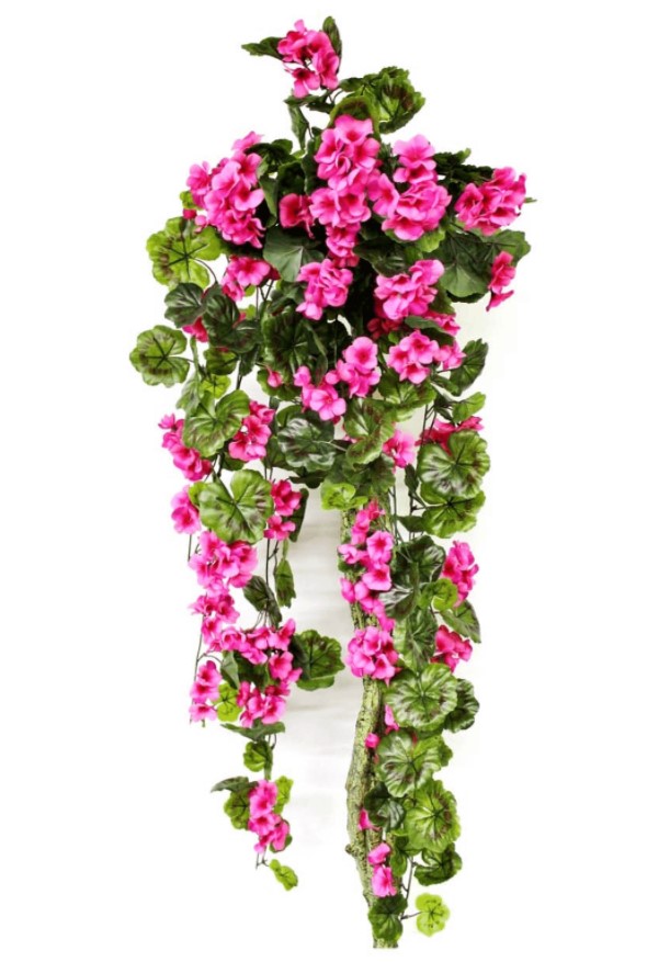Искусственные цветы Конэко-О Лиана с Геранью 124 см