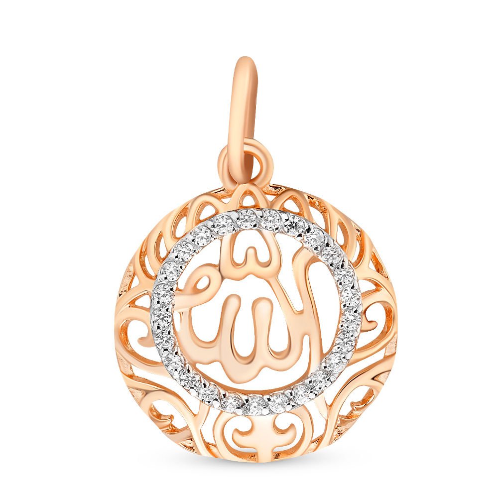 

Подвеска из красного золота 585Gold 603004077, фианит, 603004077