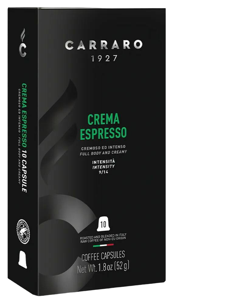 

Капсулы для кофемашин Carraro Crema Espresso 10шт стандарта Nespresso