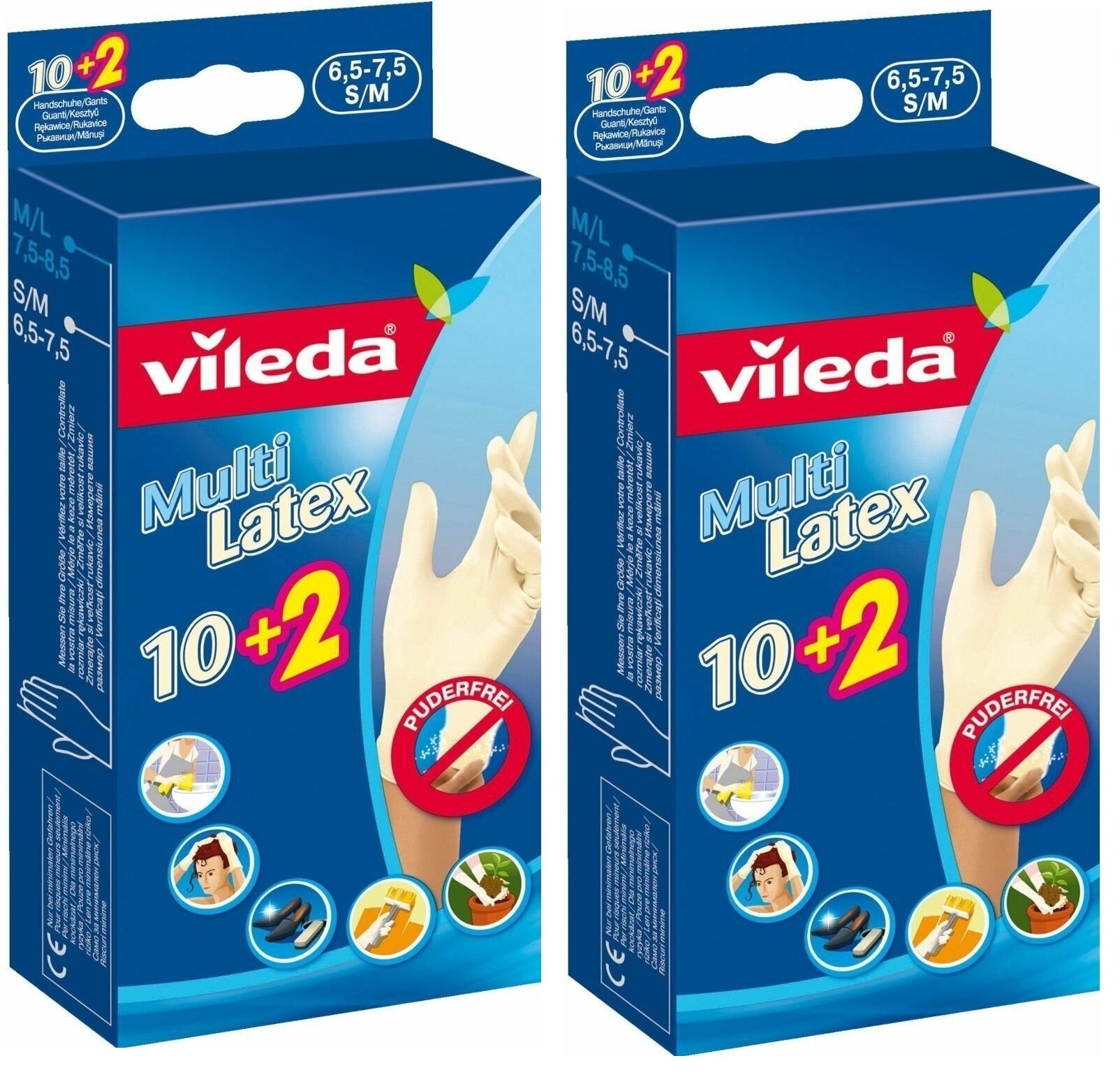 

Перчатки Vileda Мульти Латекс 10+ S/ 4 шт, Белый