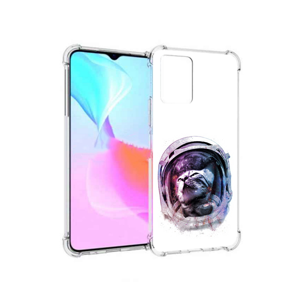 

Чехол MyPads Tocco для Vivo Y33s кот в шлеме (PT226981.417.396), Прозрачный, Tocco