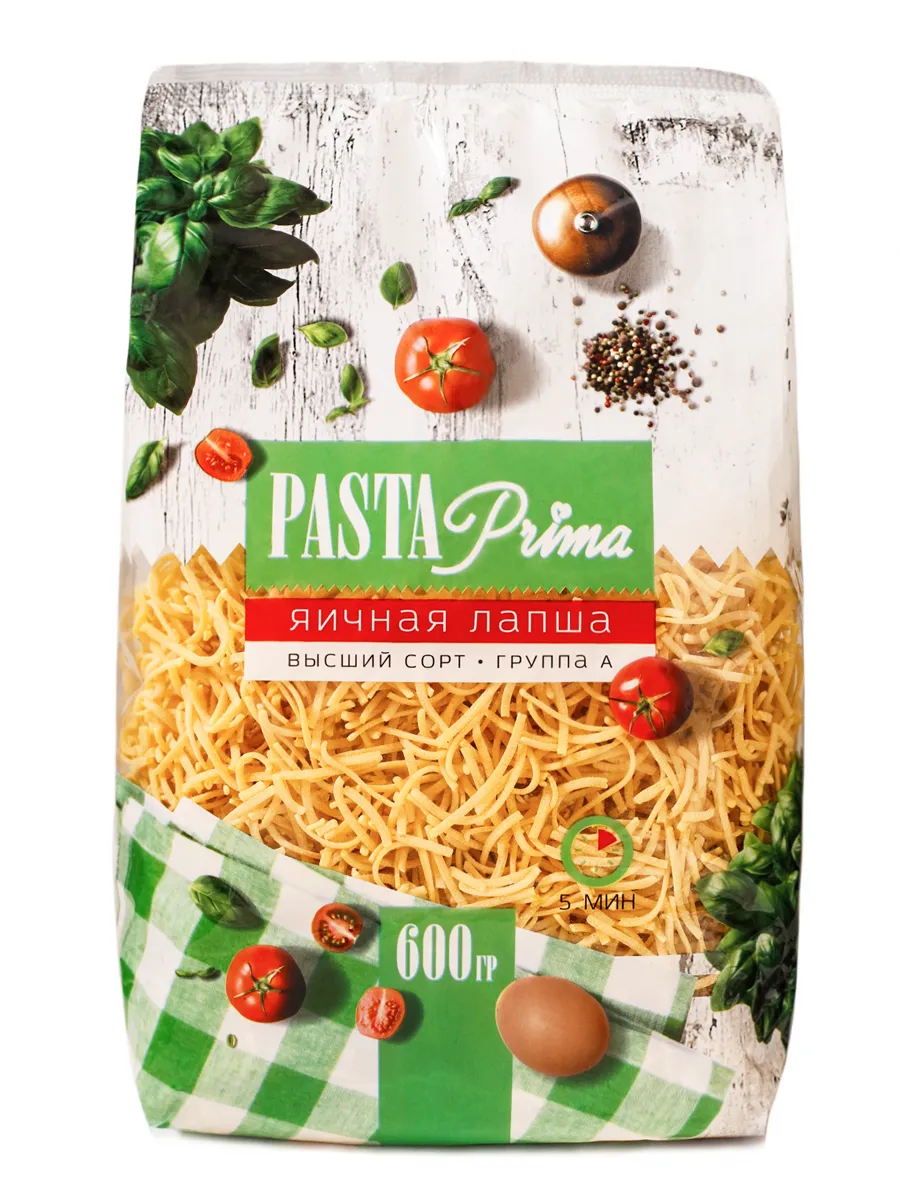 

Лапша яичная "PASTA Prima" 600 г.