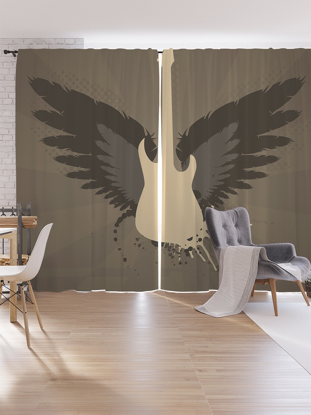 

Шторы под лён JoyArty "Окрыляющая музыка", серия Oxford DeLux, 340х265 см, Окрыляющая музыка