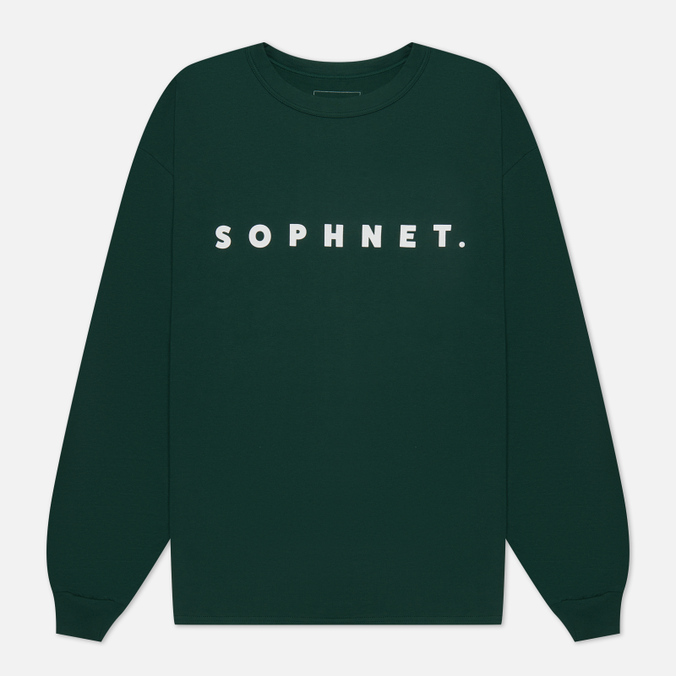 

Мужской лонгслив SOPHNET. Classic Logo Baggy зелёный, Размер M, Зеленый, Classic Logo Baggy