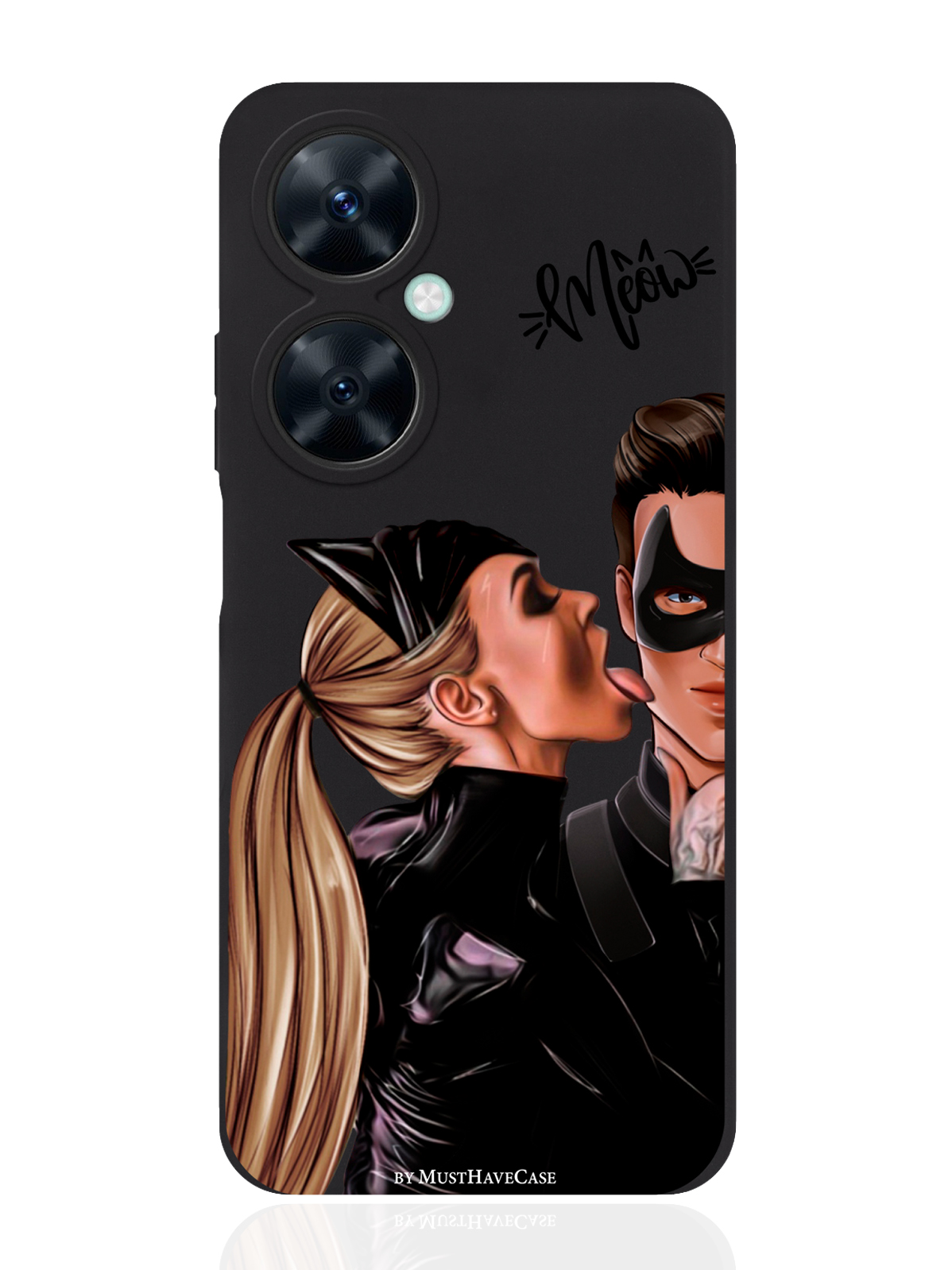 

Чехол для смартфона Huawei Nova 11i черный силиконовый Кошечка с парнем, Черный;синий;коричневый, Huawei