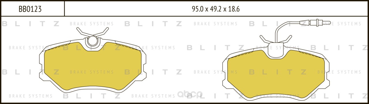 

Тормозные колодки BLITZ передние дисковые BB0123